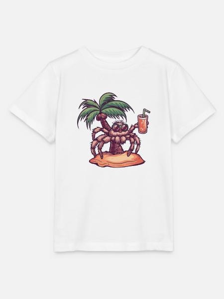 Tarantula Sommer Palme - Stanley/Stella Kinder T-Shirt MINI CREATOR - Weiß