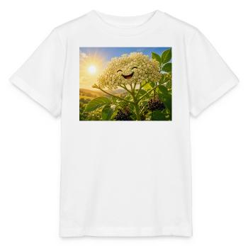 Sureau souriant au soleil - T-shirt bio MINI CREATOR Stanley/Stella Enfant - blanc - Devant - Maike (125cm)