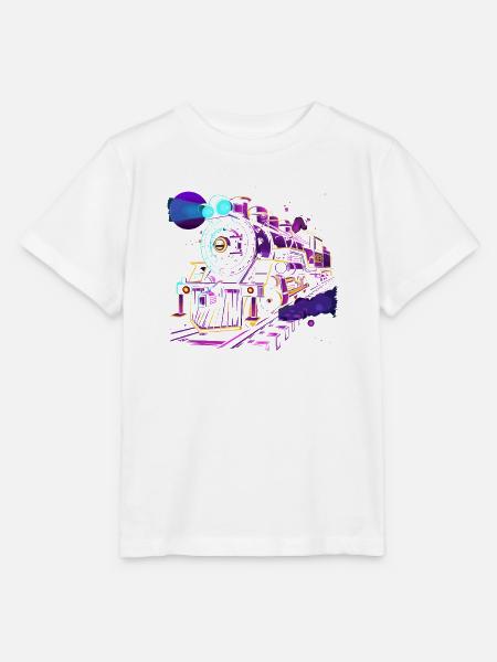 Eisenbahn Retrowave - Stanley/Stella Kinder T-Shirt MINI CREATOR - Weiß