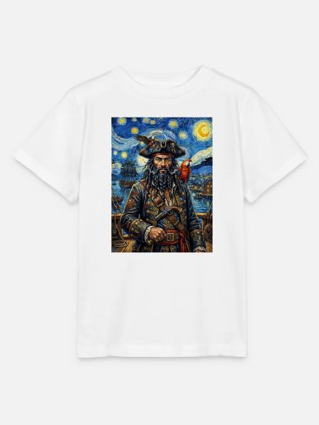 Schwarzbart in einer Sternennacht - Stanley/Stella Kinder T-Shirt MINI CREATOR - Weiß