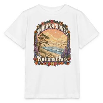 Indiana Dunes Travel – USA Dünen Motiv - Stanley/Stella Kinder T-Shirt MINI CREATOR  - Weiß - Vorne - Maike (125cm)