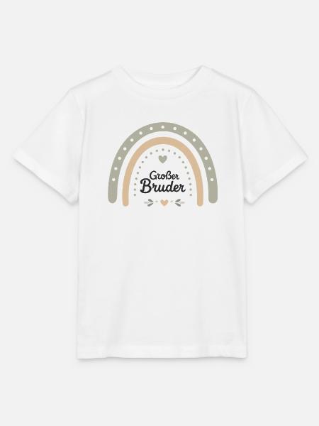 Boho Geschwisterdesign Regenbogen mit Schriftzug - Stanley/Stella Kinder T-Shirt MINI CREATOR - Weiß