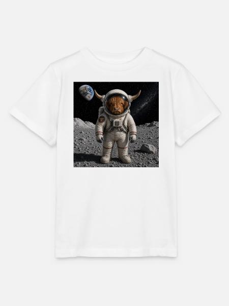 Bär-Astronaut auf dem Mond - Stanley/Stella Kinder T-Shirt MINI CREATOR  - Weiß