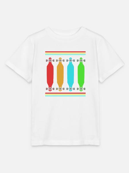 Longboard Longboarder Longboarding - Stanley/Stella Kinder T-Shirt MINI CREATOR  - Weiß