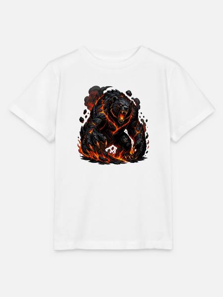 Lava-Wächterbär - Stanley/Stella Kinder T-Shirt MINI CREATOR - Weiß