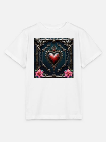 Gerahmtes Barockherz - Stanley/Stella Kinder T-Shirt MINI CREATOR - Weiß