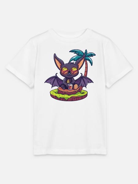 Fledermaus Sommer Urlaub - Stanley/Stella Kinder T-Shirt MINI CREATOR - Weiß