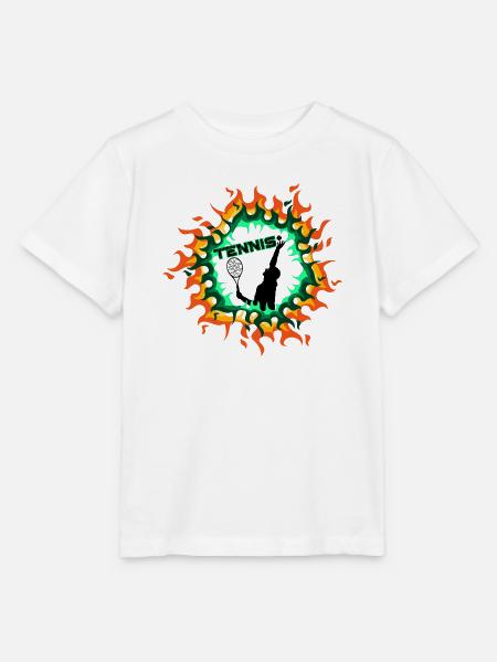 Hoop Flames Tennis - Stanley/Stella Kinder T-Shirt MINI CREATOR - Weiß