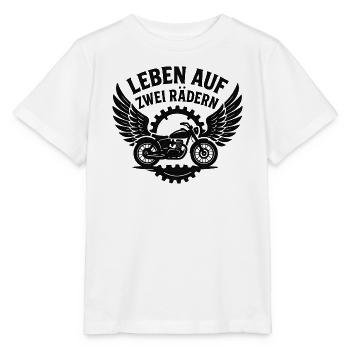 Leben auf zwei Rädern Flügel-Motorrad - Stanley/Stella Kinder T-Shirt MINI CREATOR  - Weiß - Vorne - Maike (125cm)