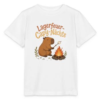 Lagerfeuer Capy-Nächte Capybara - Stanley/Stella Kinder T-Shirt MINI CREATOR  - Weiß - Vorne - Maike (125cm)
