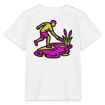 Discgolf Wasserhindernis Icon - Stanley/Stella Kinder T-Shirt MINI CREATOR  - Weiß - Vorne - Maike (125cm)
