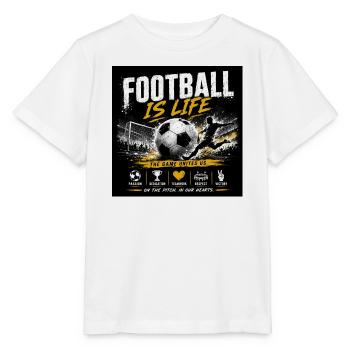 Football is life - Stanley/Stella MINI CREATOR Kids’ T-Shirt - white - Front - Maike (125cm)
