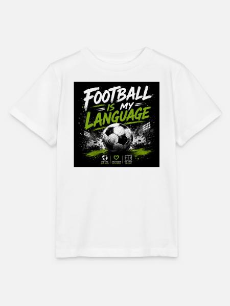Fußball ist meine Sprache - Stanley/Stella Kinder T-Shirt MINI CREATOR - Weiß