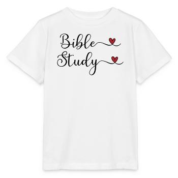 Conception de cœurs pour l’étude biblique - T-shirt bio MINI CREATOR Stanley/Stella Enfant - blanc - Devant - Maike (125cm)