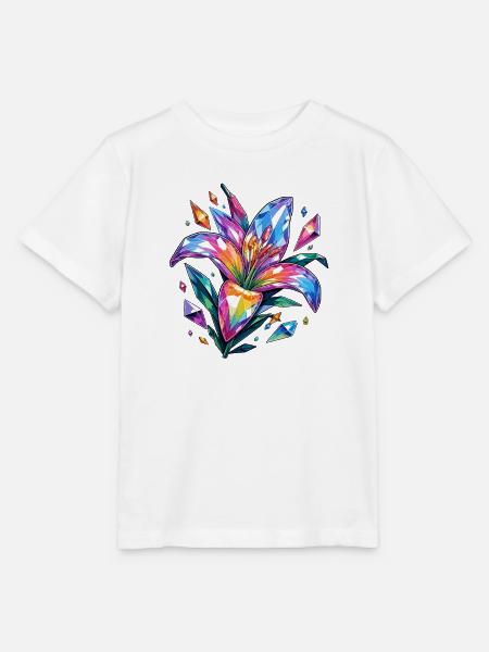 Kristallblume im Farbenspiel - Stanley/Stella Kinder T-Shirt MINI CREATOR - Weiß