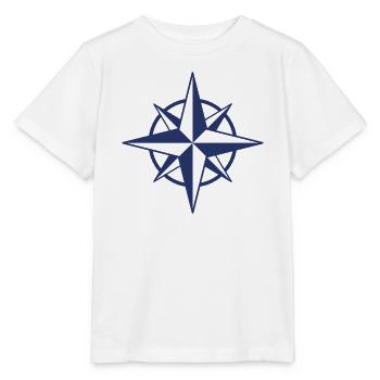 Compass Rose Symbollinie Symbol Navigation Vektor Ar - Stanley/Stella Kinder T-Shirt MINI CREATOR  - Weiß - Vorne - Maike (125cm)