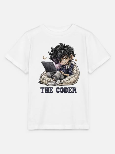 Codierheld im Kuschel-Look - Stanley/Stella Kinder T-Shirt MINI CREATOR  - Weiß