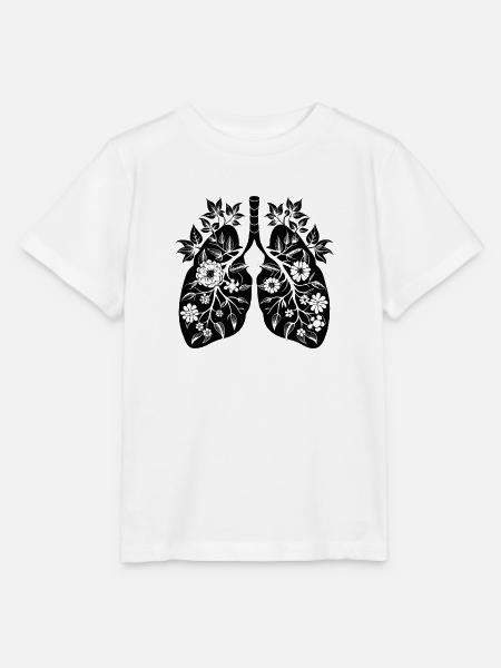 Floral Lungs - Stanley/Stella Kinder T-Shirt MINI CREATOR - Weiß