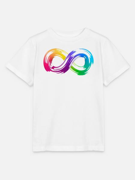 Rainbow Infinity Pinselstrich - Stanley/Stella Kinder T-Shirt MINI CREATOR - Weiß