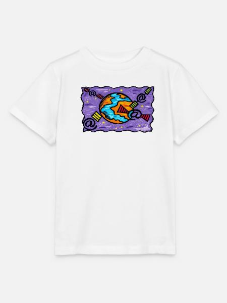 Erde im Orbit von @-Symbolen - Stanley/Stella Kinder T-Shirt MINI CREATOR - Weiß
