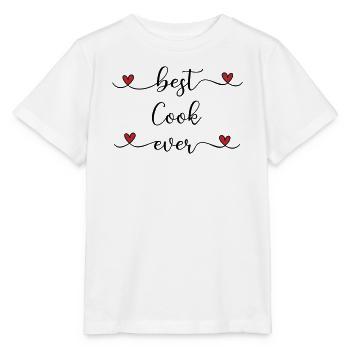 Bester Koch aller Zeiten, Herz - Stanley/Stella Kinder T-Shirt MINI CREATOR  - Weiß - Vorne - Maike (125cm)