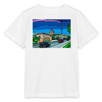 Scène rétro de rue urbaine - T-shirt bio MINI CREATOR Stanley/Stella Enfant - blanc - Devant - Maike (125cm)