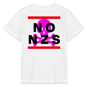 NO NZS, NIE WIEDER, ANTIFASCHISMUS, NO AFD PINK - Stanley/Stella Kinder T-Shirt MINI CREATOR  - Weiß - Vorne - Maike (125cm)