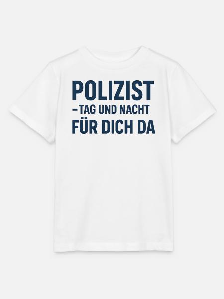 Polizist Tag und Nacht Design - Stanley/Stella Kinder T-Shirt MINI CREATOR - Weiß