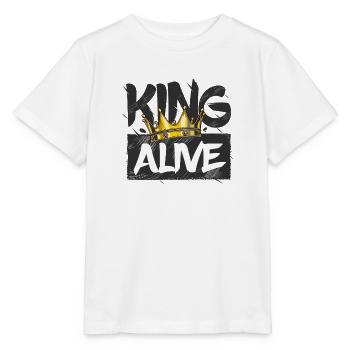 King Alive Crown Grunge Design - Stanley/Stella MINI CREATOR Kids’ T-Shirt - white - Front - Maike (125cm)