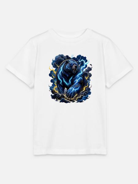 Blitzbär im Sturm - Stanley/Stella Kinder T-Shirt MINI CREATOR - Weiß
