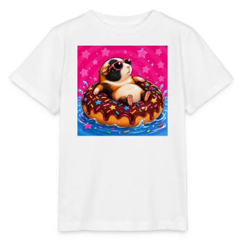 choupie sur un Donut - T-shirt bio MINI CREATOR Stanley/Stella Enfant - blanc - Devant - Maike (125cm)