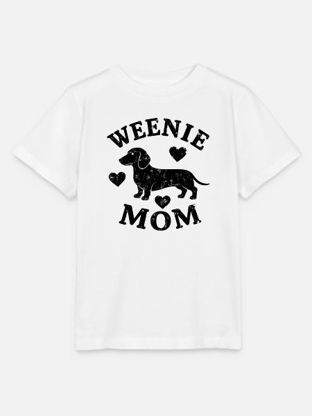 Wiener Mom Dachshund Love - Stanley/Stella Kinder T-Shirt MINI CREATOR - Weiß
