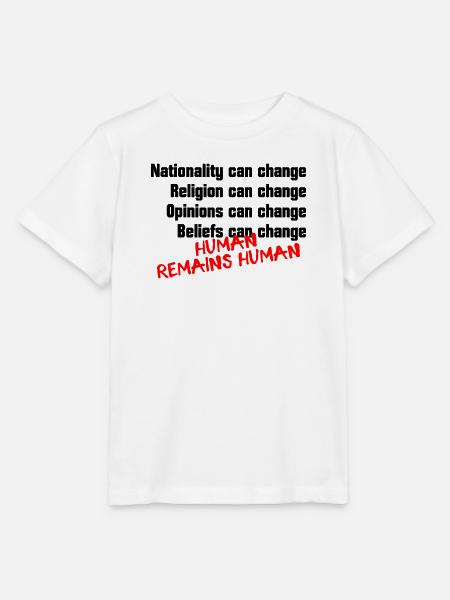 Mensch bleibt Mensch für Menschlichkeit Toleranz - Stanley/Stella Kinder T-Shirt MINI CREATOR  - Weiß
