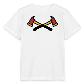 Logo des pompiers croisés - T-shirt bio MINI CREATOR Stanley/Stella Enfant - blanc - Devant - Maike (125cm)