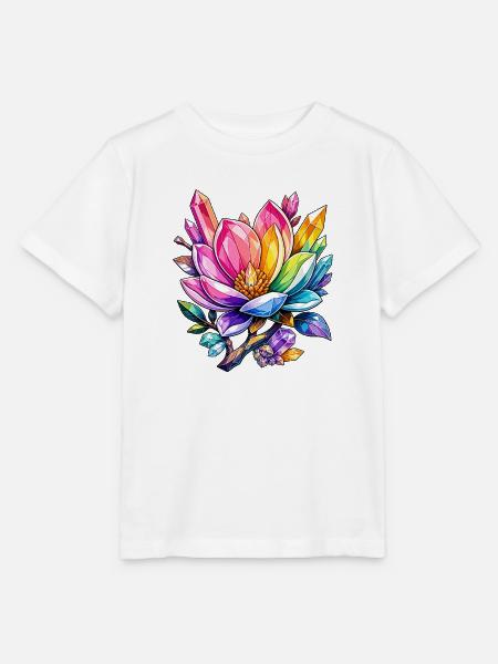 Kristallblüten Regenbogenfarben - Stanley/Stella Kinder T-Shirt MINI CREATOR  - Weiß