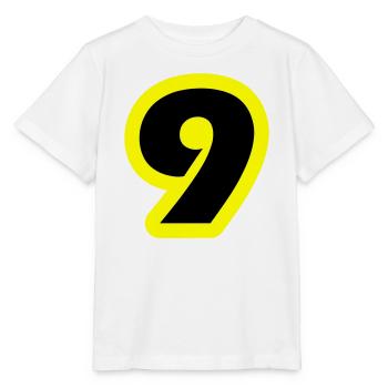 9 Symbole numérique - T-shirt bio MINI CREATOR Stanley/Stella Enfant - blanc - Devant - Maike (125cm)