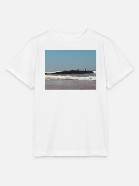 Fischer auf einer felsigen Insel - Stanley/Stella Kinder T-Shirt MINI CREATOR - Weiß