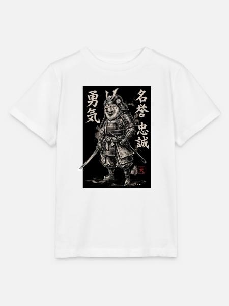 Samurai Chow Chow - Stanley/Stella Kinder T-Shirt MINI CREATOR  - Weiß