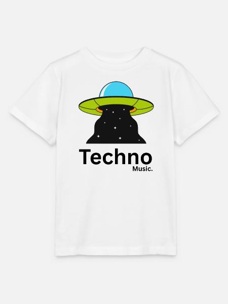 UFO-Strahl über Nachthimmel - Stanley/Stella Kinder T-Shirt MINI CREATOR  - Weiß