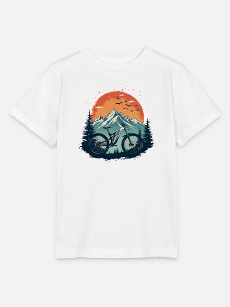 Fahrradfahrer Illustration - Stanley/Stella Kinder T-Shirt MINI CREATOR - Weiß