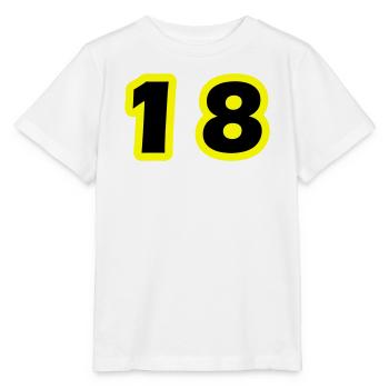 18 Zahl symbol - Stanley/Stella Kinder T-Shirt MINI CREATOR  - Weiß - Vorne - Maike (125cm)