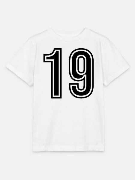 19 Zahl symbol - Stanley/Stella Kinder T-Shirt MINI CREATOR  - Weiß