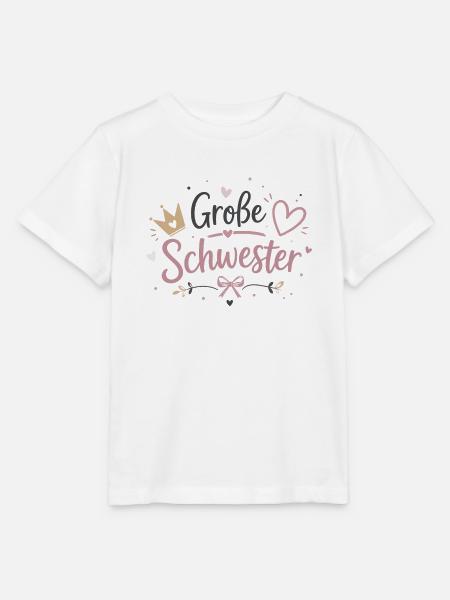 Große Schwester Herz Krone Design - Stanley/Stella Kinder T-Shirt MINI CREATOR  - Weiß