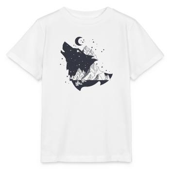 Conception de la nature des Monts Hurlants du Loup - T-shirt bio MINI CREATOR Stanley/Stella Enfant - blanc - Devant - Maike (125cm)