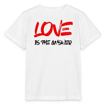 L’amour est la réponse rouge - T-shirt bio MINI CREATOR Stanley/Stella Enfant - blanc - Devant - Maike (125cm)