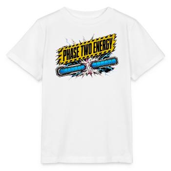 Phase Zwei Energie Comic-Stil - Stanley/Stella Kinder T-Shirt MINI CREATOR  - Weiß - Vorne - Maike (125cm)