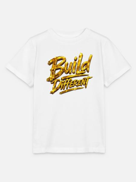 Baue ein anderes goldenes Skript - Stanley/Stella Kinder T-Shirt MINI CREATOR  - Weiß