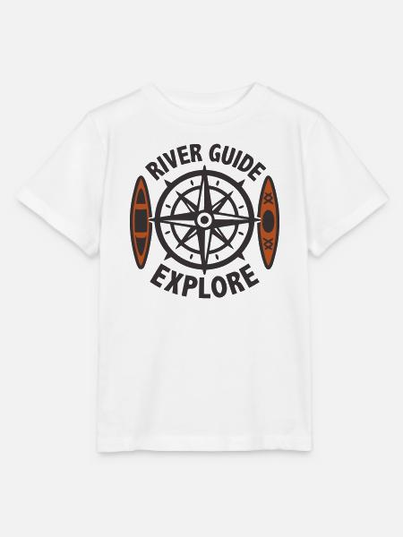River Guide Kompass Logo - Stanley/Stella Kinder T-Shirt MINI CREATOR - Weiß