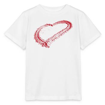 red heart - Stanley/Stella MINI CREATOR Kids’ T-Shirt - white - Front - Maike (125cm)