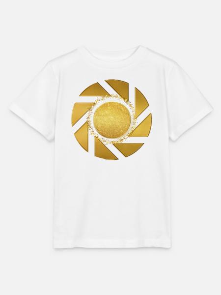 Goldene Glitzerlinse - Stanley/Stella Kinder T-Shirt MINI CREATOR  - Weiß